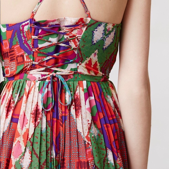 ANTHRO MAEVE ‘TARANA’ MULTI COLOR PRINT MAXI DRESS - Picture 3 of 8